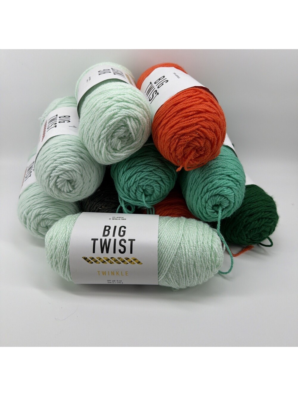 Lot of 10 Big Twist Yarn Rolls- Assorted Colors
